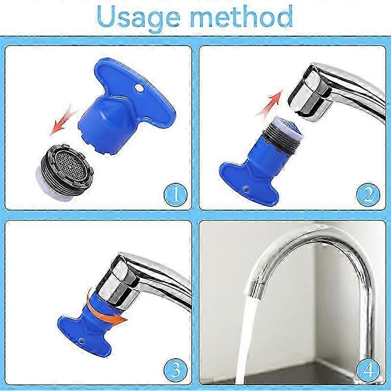 20Pcs Faucet Aerators, M16.5 .5 M21.5 M24 Faucet Cache Aerator Water Saving Flow Restrictor with Key