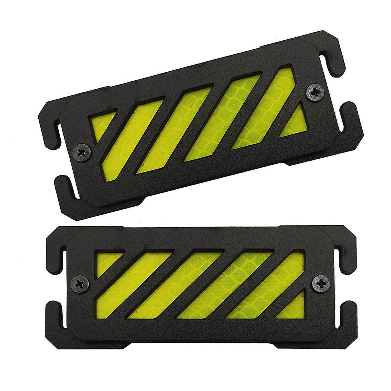 2 Pieces Multifunctional Reflective Patches Warning Patches Reflective Safety Patches Tacticals Molles Reflective Mark  Reflective Yellow