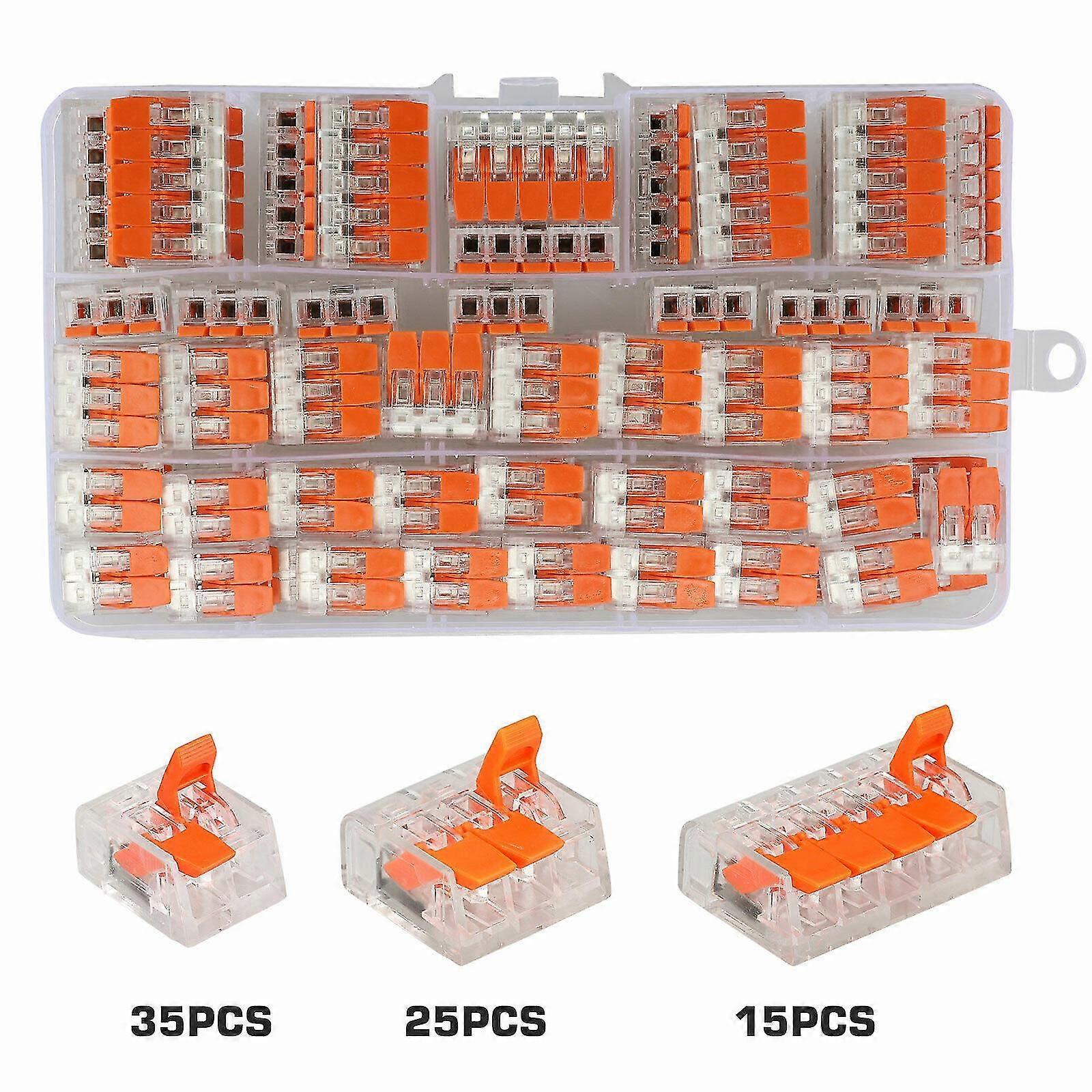75pcs 221-412 Conectores compactos Lever Nut Splicing Connector Conductor para Wago