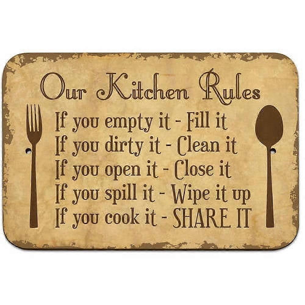 Nuestro cartel de reglas de cocina