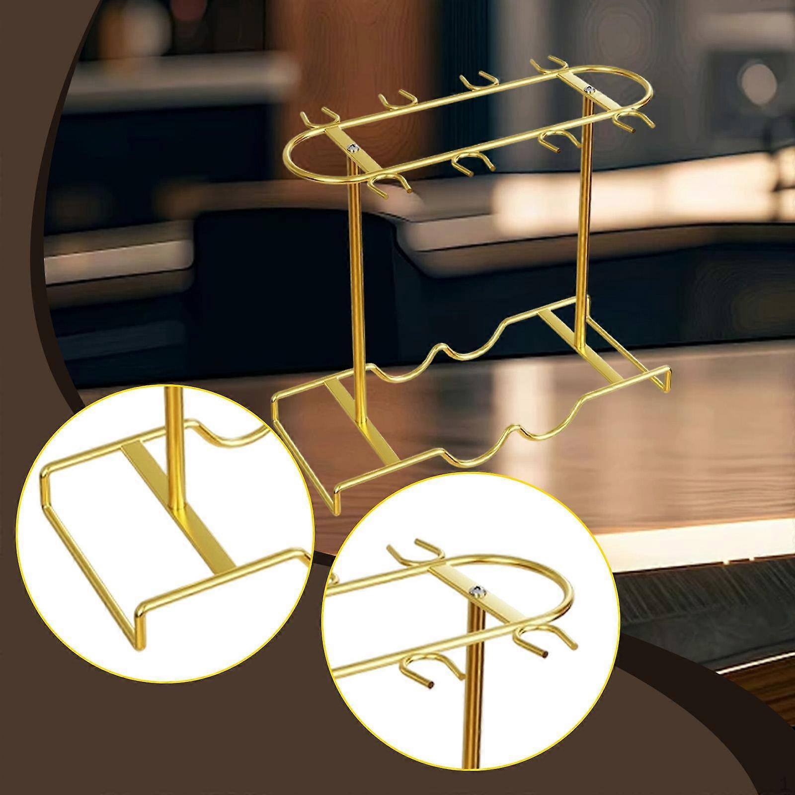 Countertop Glass Holder Organizer Tabletop Goblets Storage Rack for Kitchen Accessories