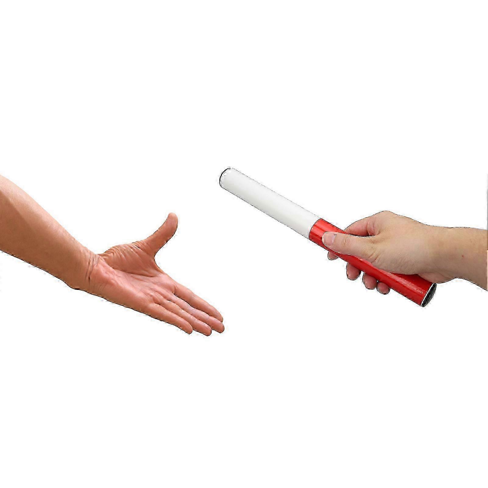 4pcs Children's Running Baton Relay PVC Baton Red and White Track and Field Baton Relay