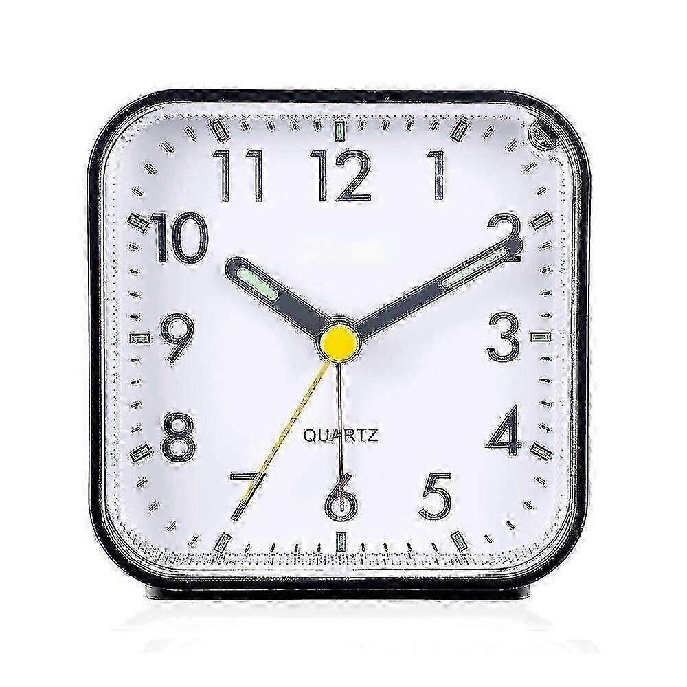 Silent Analog Alarm Clock with Gentle Wake-Up, Adjustable Beep Alarm for Bedrooms, Kids & Light Sleepers