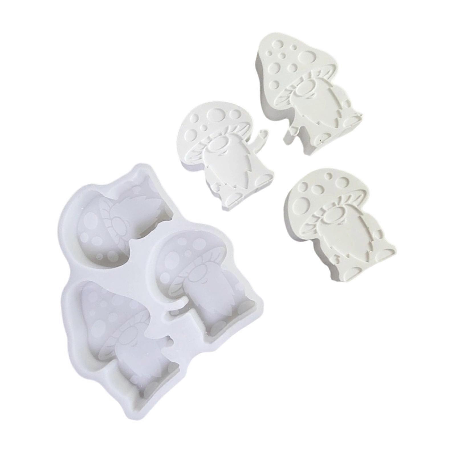 Reusable Mushroom Silicone Craft Molds Durable Candle Casting Creative Decoration For DIY Projects And Home Art Multicolor