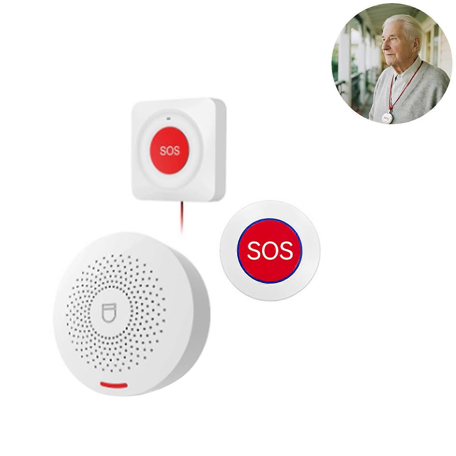 Single Touch Emergency Alert Device Suitable For Elderly Children Home Office Use Waterproof Lightweight Plastic Design Multicolor