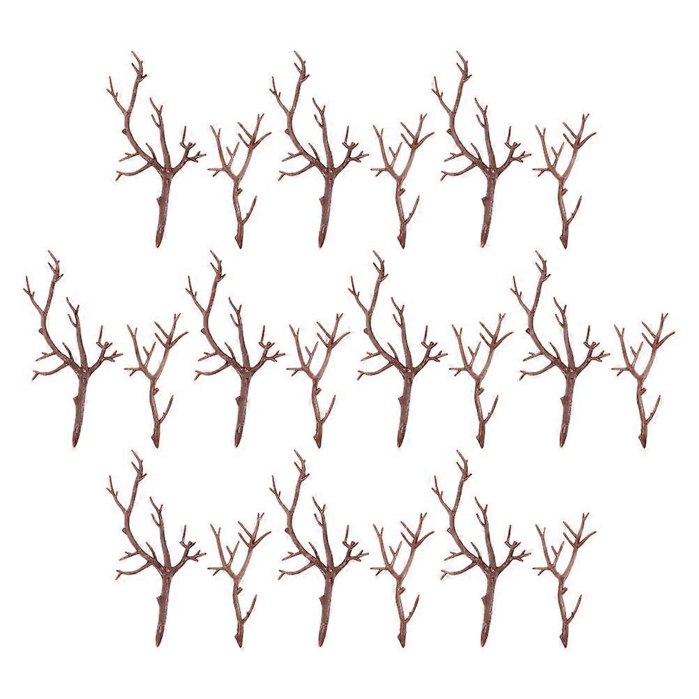 Artificial Antler Shaped Branches for DIY Use 20Pcs Plastic Tree Twigs