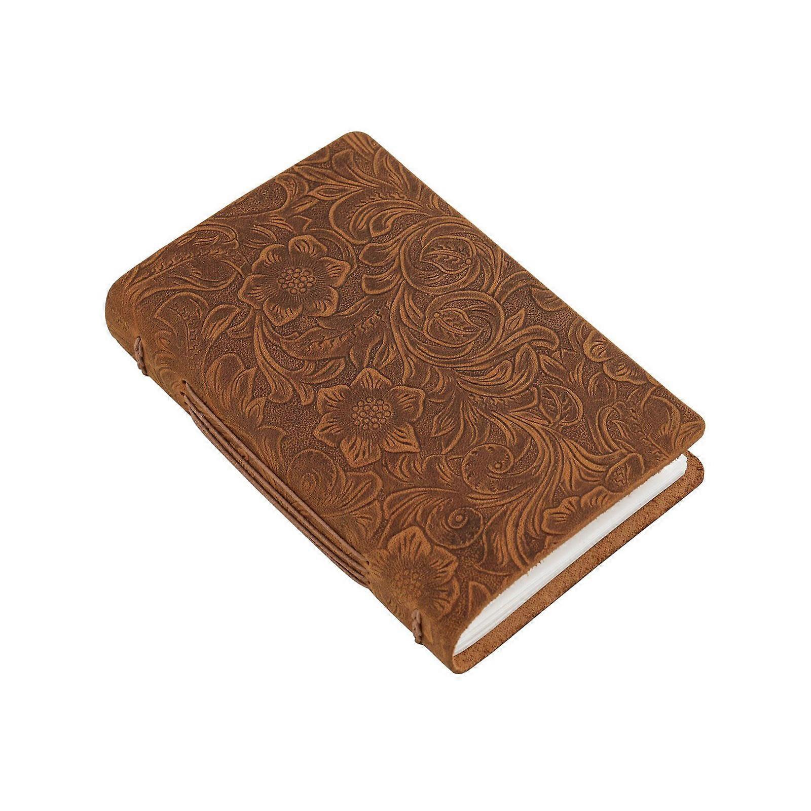 Antique Leather Journal Notebook Travel Sketch Notepads Portable Writing Notebook for Writing Sketching 15x10cm Multicolor