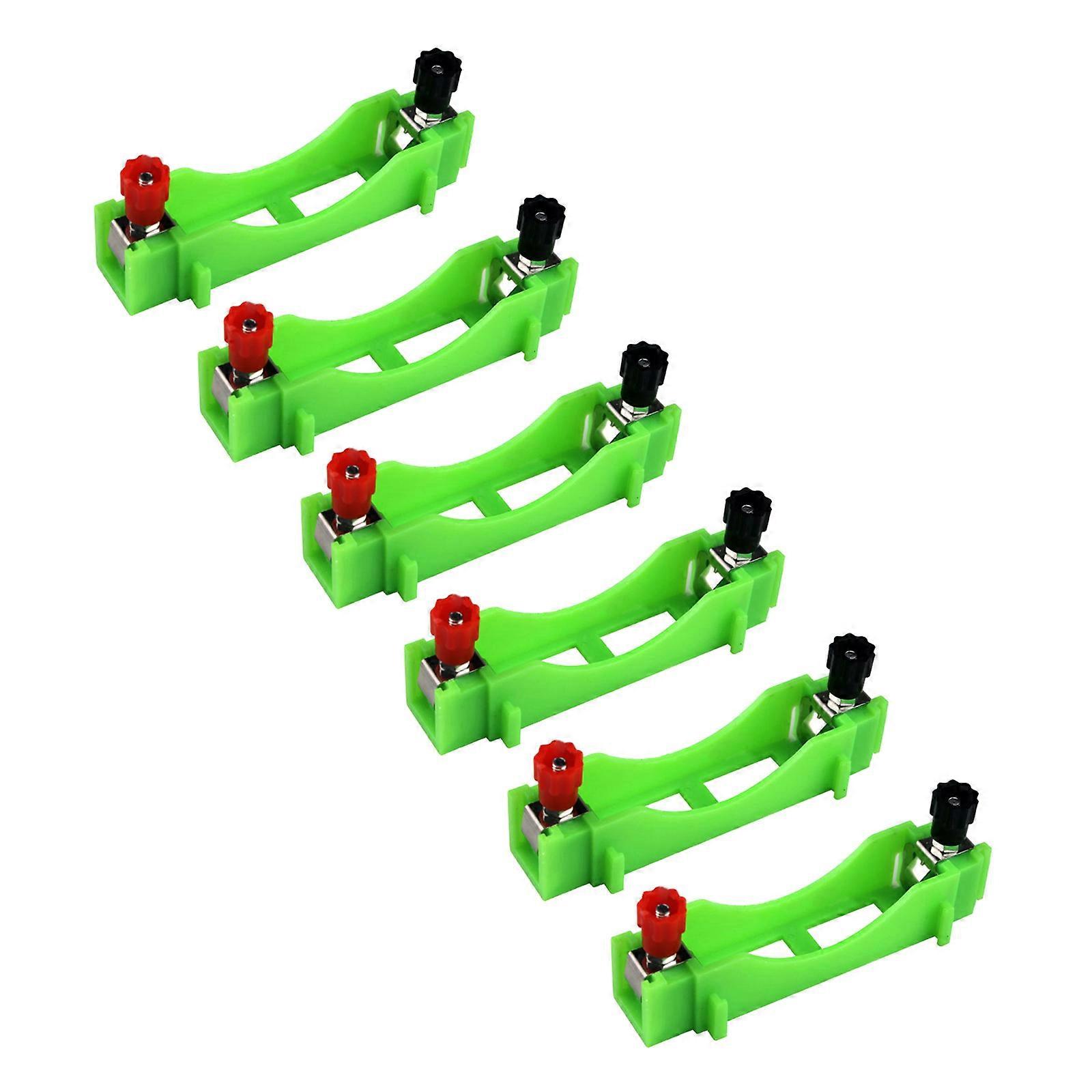 6 Pcs AA Battery Case AA Battery Box Series & Parallel Connection Physical Experiment Teaching Tool Battery Storage Box Multicolor