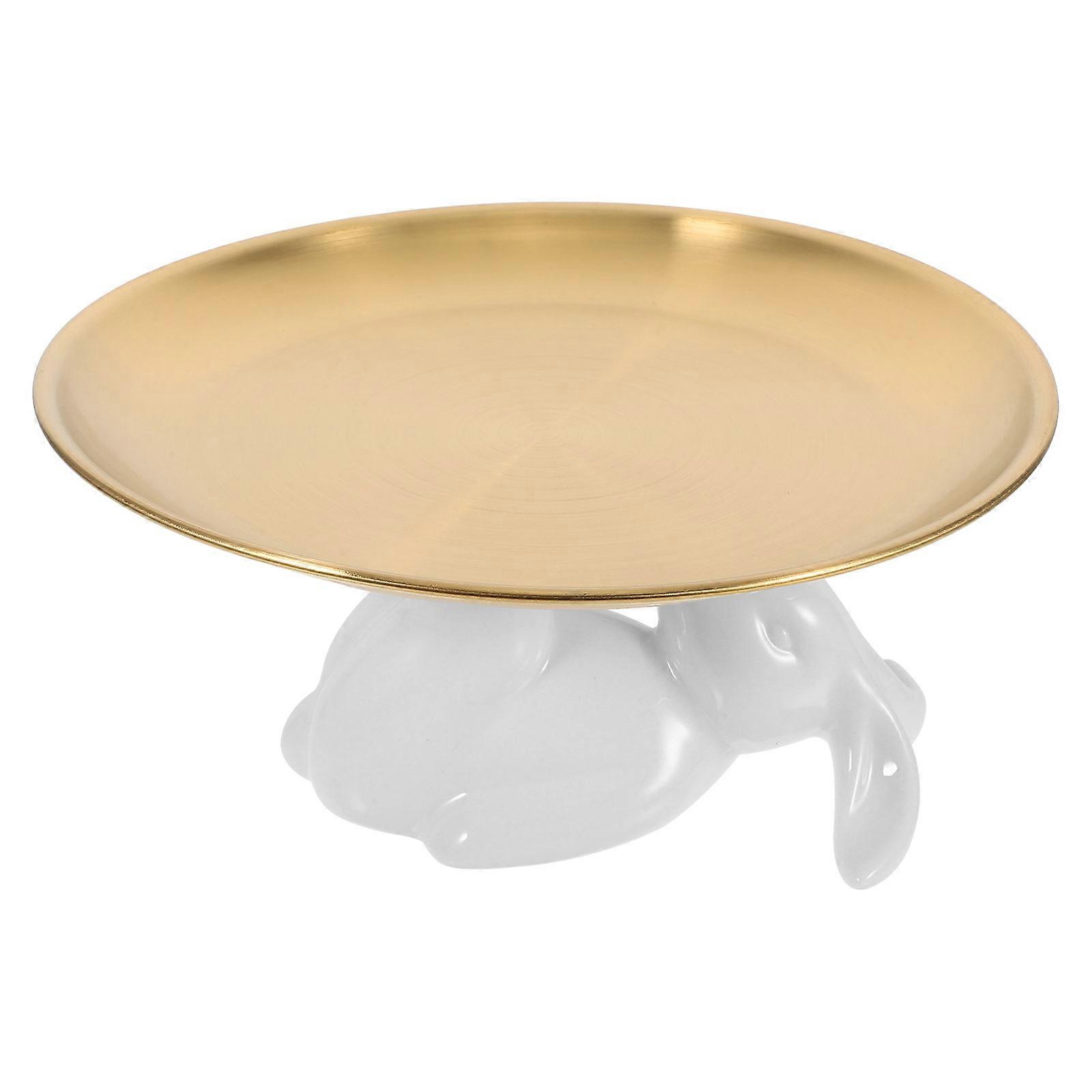 Creative Cartoon Rabbit Shape Cake Plates Hotel Home Dining Table Desert Dish