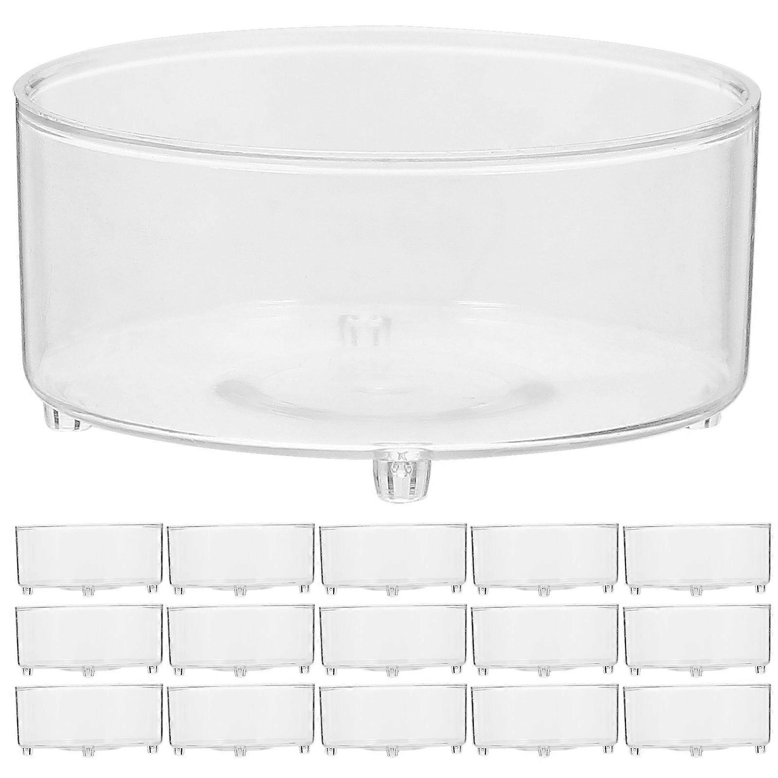 Candle Holder Plastic Clear Candle Cup for Storage Use 100Pcs