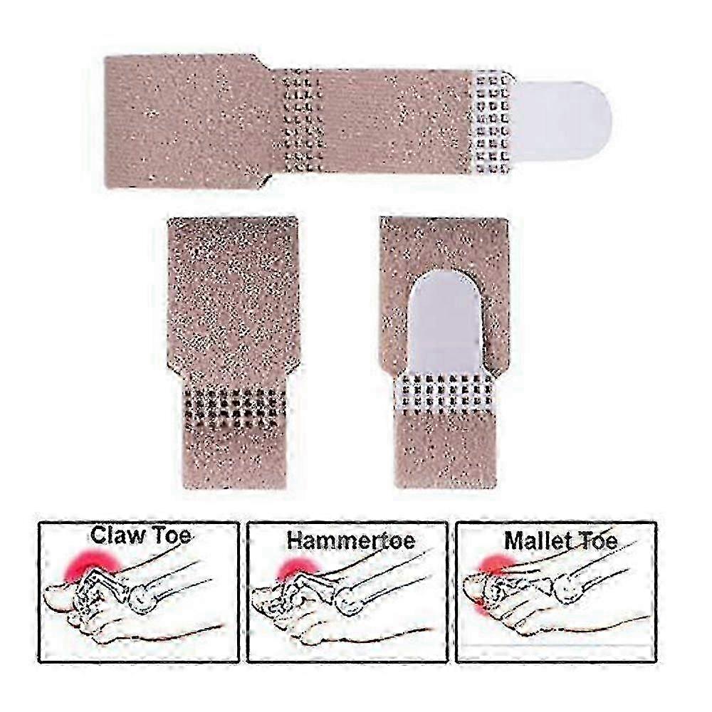 2025 HJyang 10pcs Reusable Fabric Buddy Wraps For Broken Toes, Hammertoe Straightener XEV