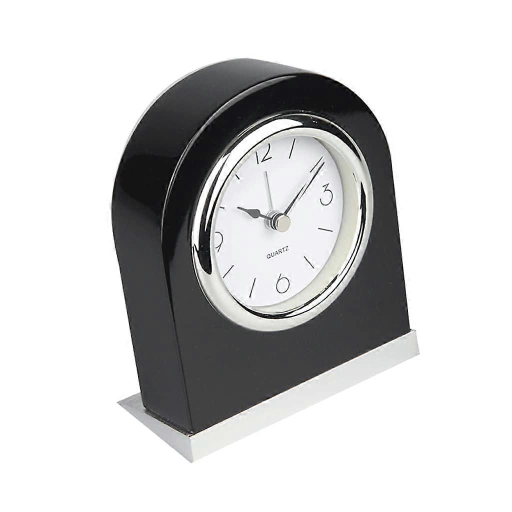 Vintage Battery Operated Table Clock with Luminous Silent Display for Bedroom or Study, Black