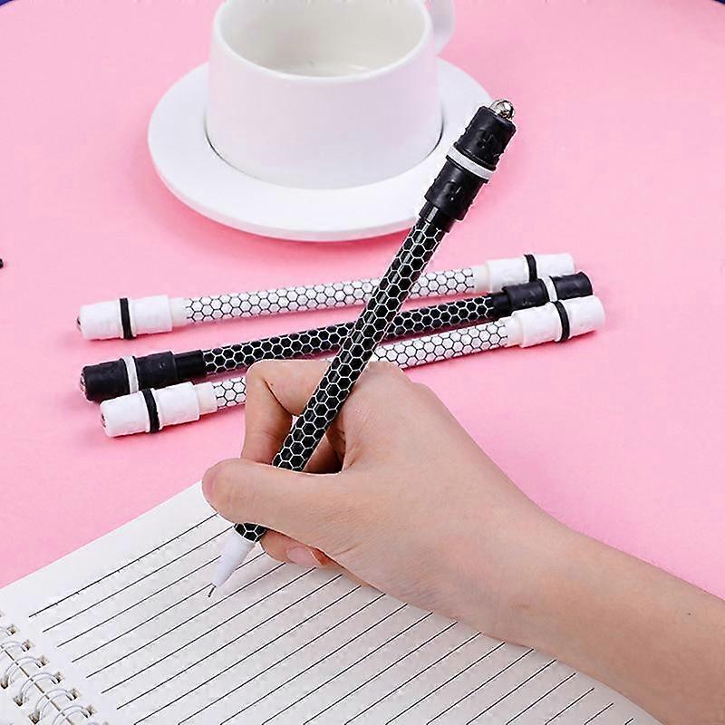 Creative Shockproof Black White Spinning Pen Beginner Spinning Pen Rolling Pen