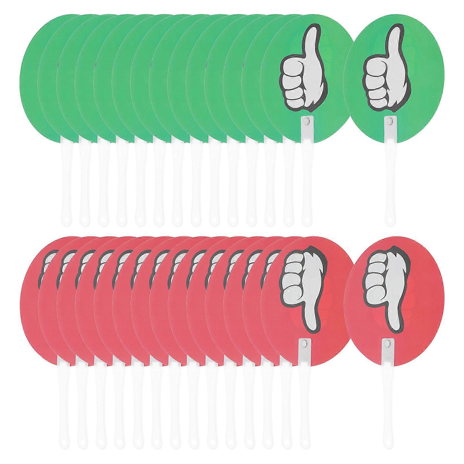 Voting Paddle Thumb Up Thumb Down Reusable Judging Board for Classroom 30Pcs