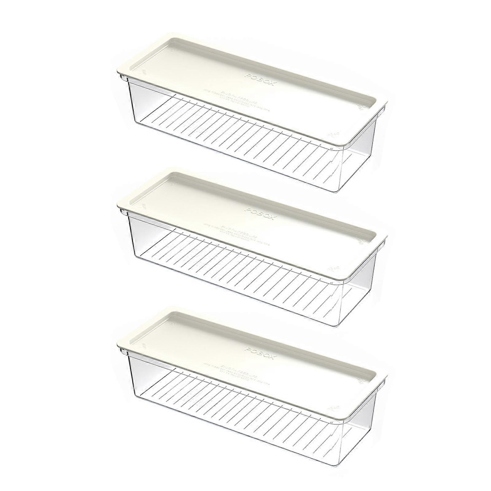 Noodle Pasta Storage Containers With Lid 3 Piece Set White Lid Noodle Keepers