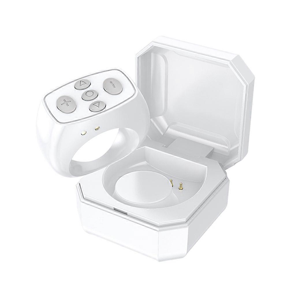 Ring Mobile Phone Bluetooth Remote Control Mini Charging Case Camera Remote Shutter for Remote E-Book Page Turning B