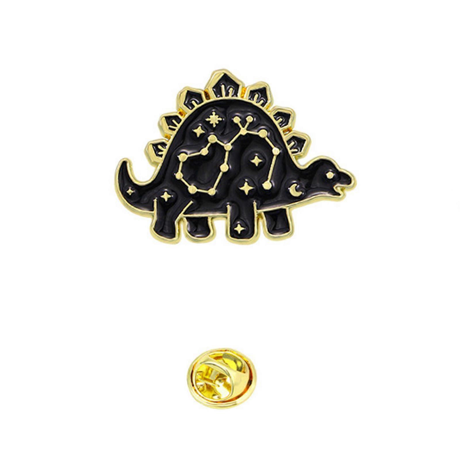 Broche émaillée dinosaure constellations - Accessoire de mode - Multicolore