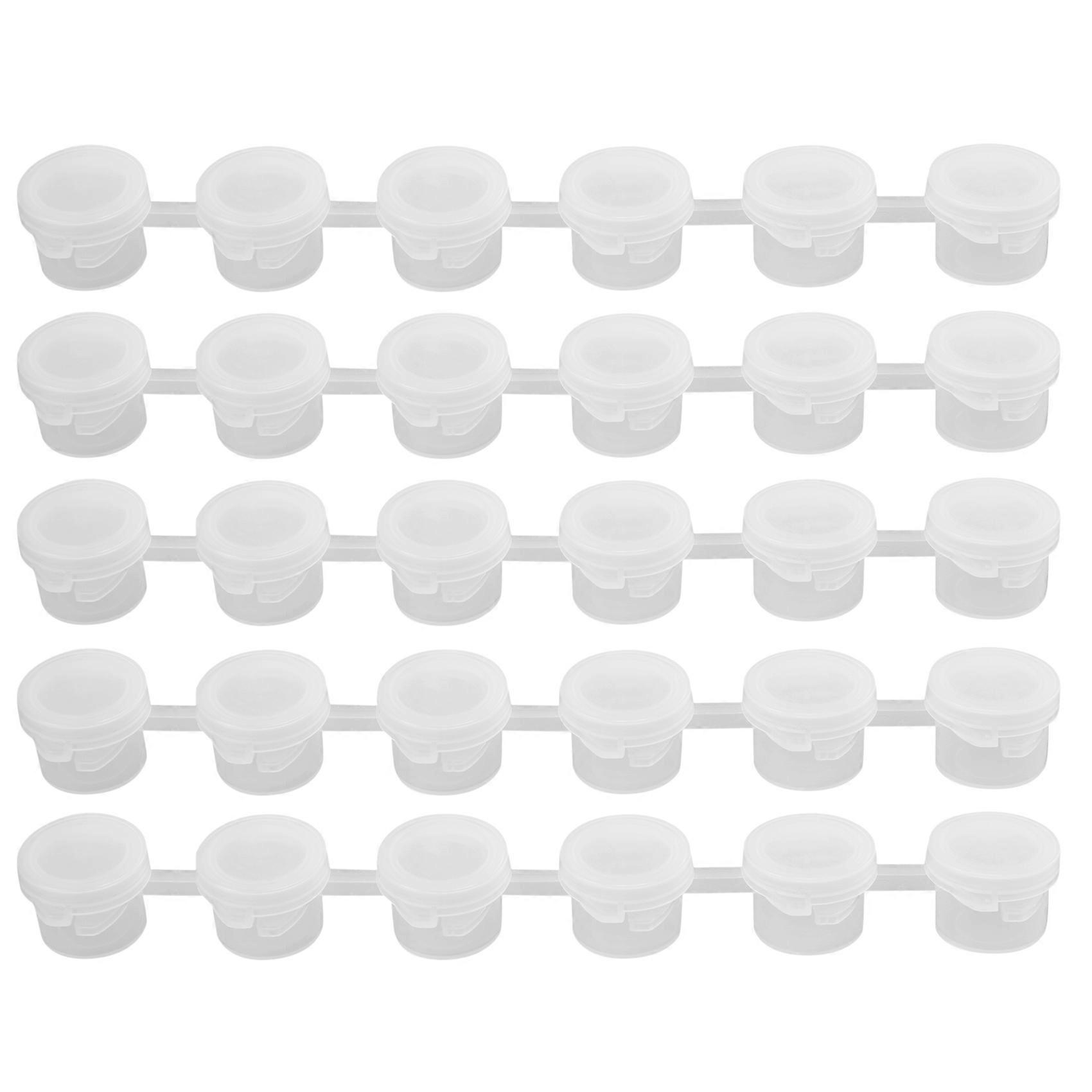 50 Strips Empty Paint Strips Paint Cup Pots Clear Storage