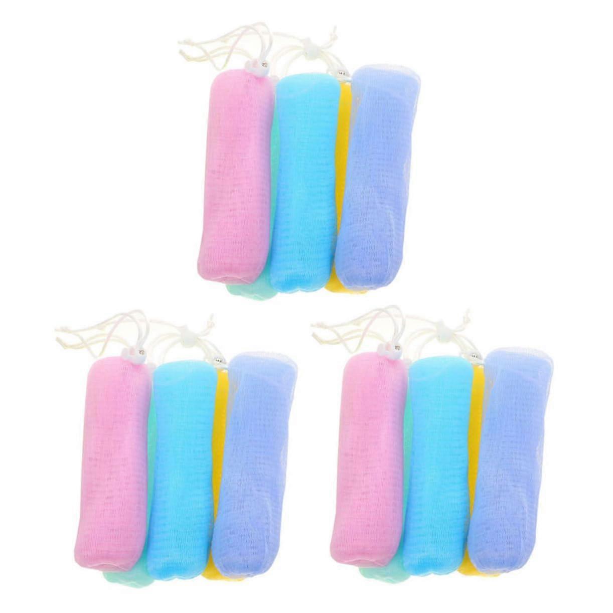 Soap Saver Bag 15pcs Exfoliating Mesh Pouch with Drawstring for Rich Foam and Gentle Skin Care