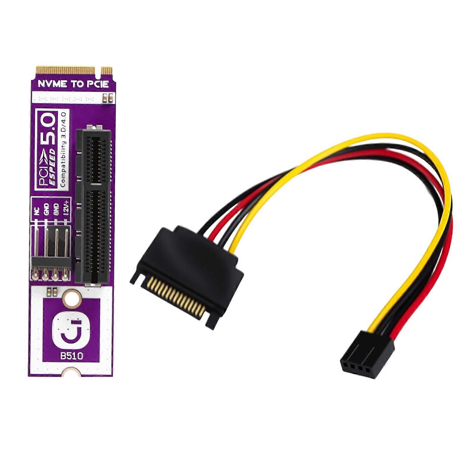 PCIe 5.0 to M.2 Drive Expansion Card Tool Less Installation for Quick Easy Setups Saving Time in Second Multicolor