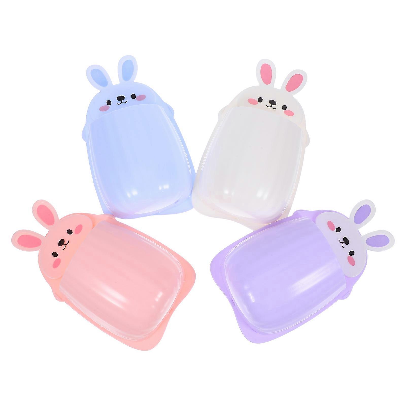 Wall Mounted Storage Shelf for Storage Rabbit Design 4Pcs Organizer Bins