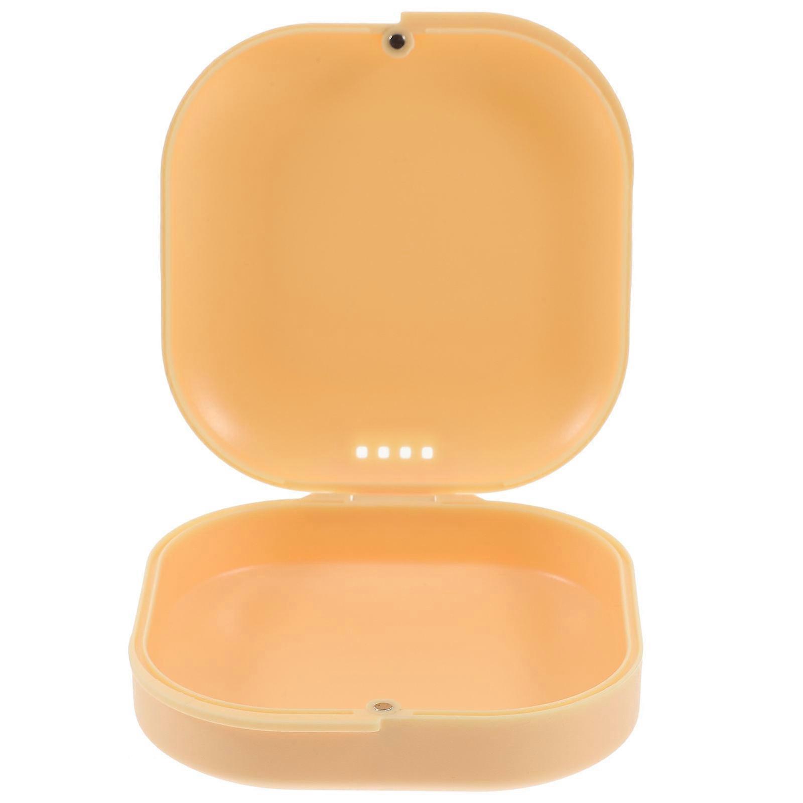 Invisible Brace Box Retainer Holder for Safe Keeping 2Pcs Yellow