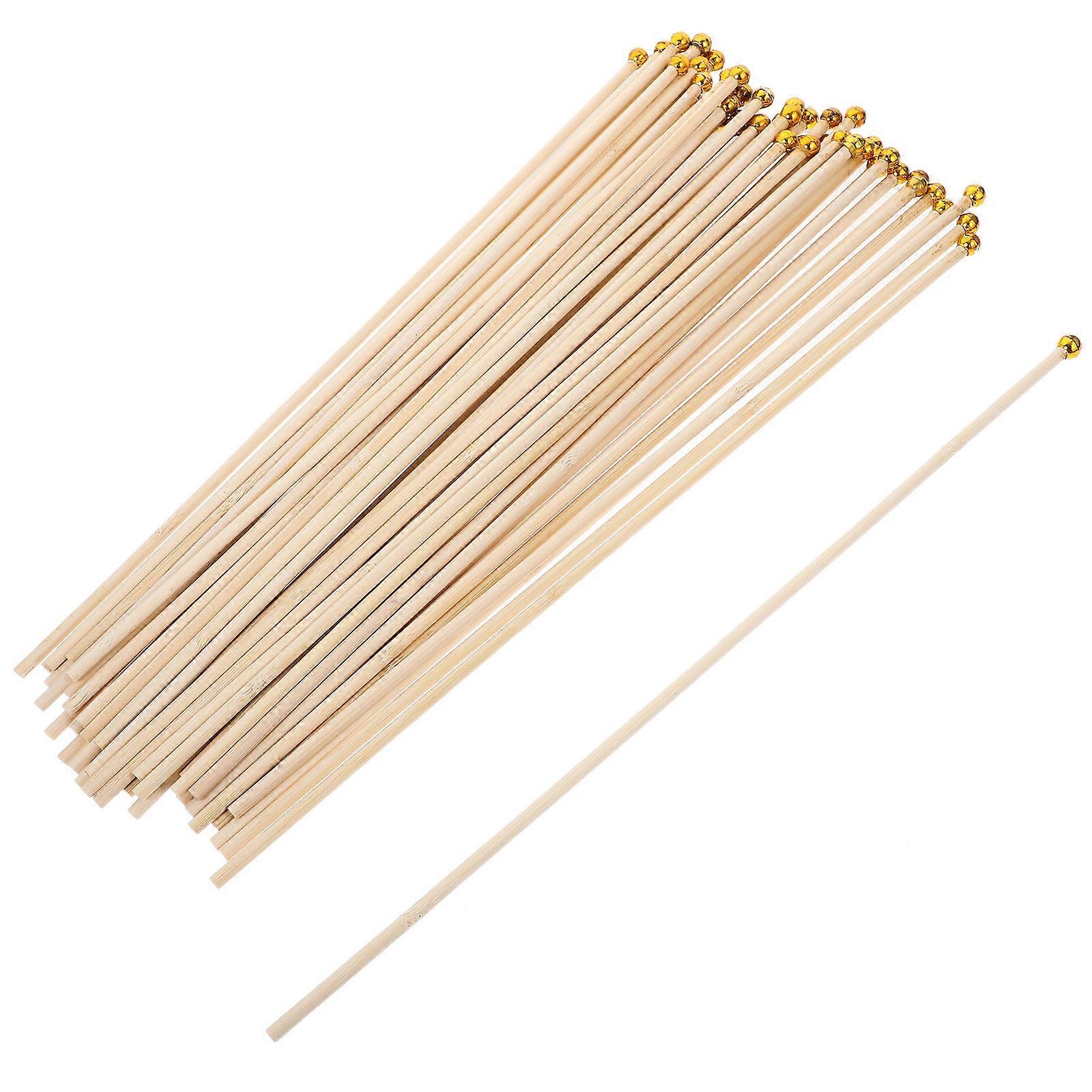 Party Flag Bamboo Flag Pole for Handheld Use 100Pcs Replacement Set