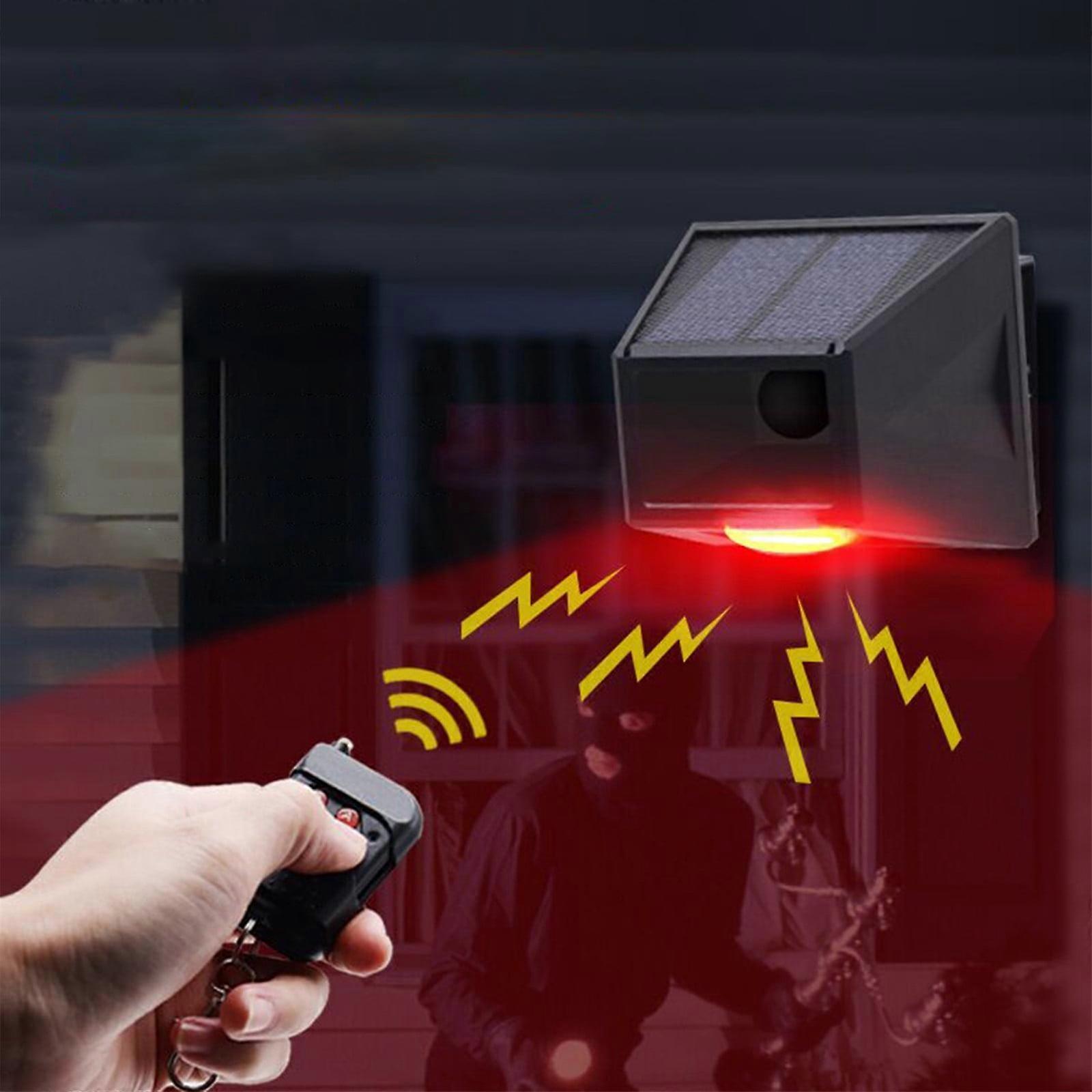 Strobe With Motion Detector Alarm With Remote Controller 129db Sound Security Sirens IP65 24 Hours+Night Mode