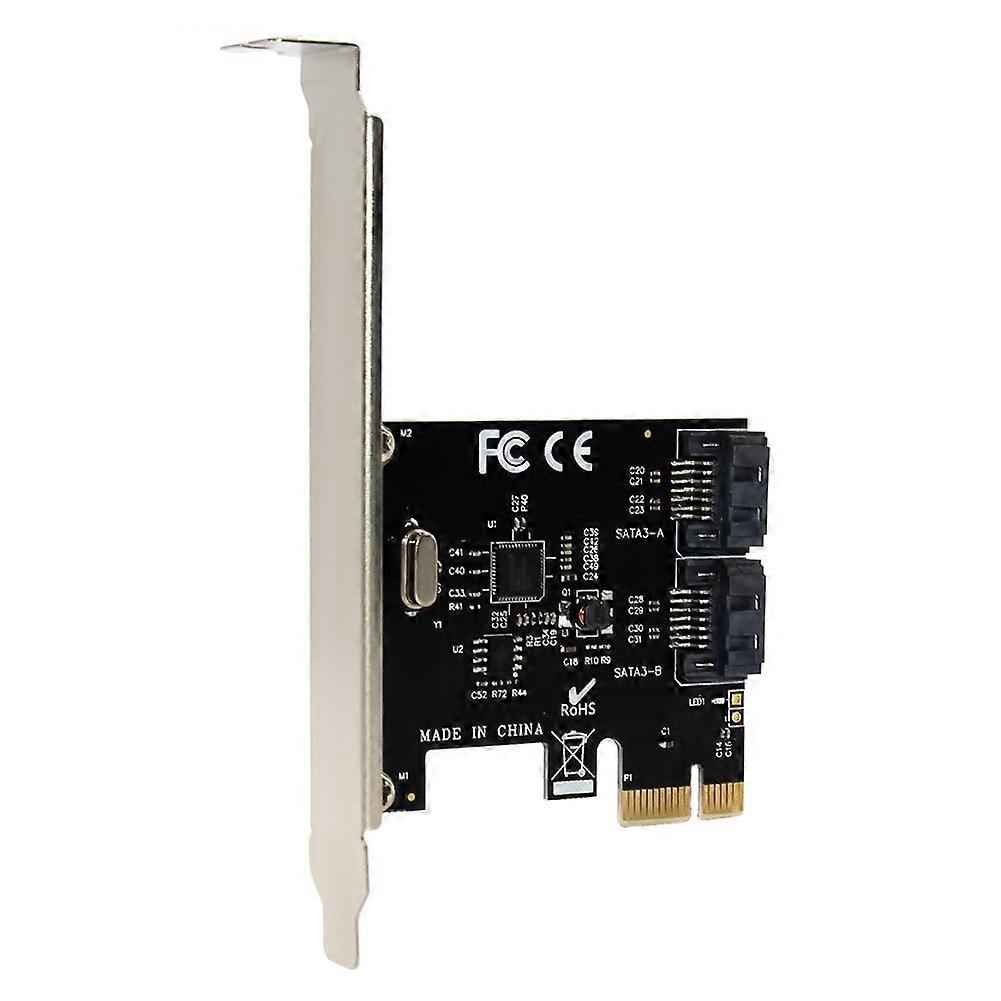 PCI-E to SATA3.0 Expansion Card 6Gbps 2-Port Expansion Adapter Board ASM1061 Chip for Win11/10/7