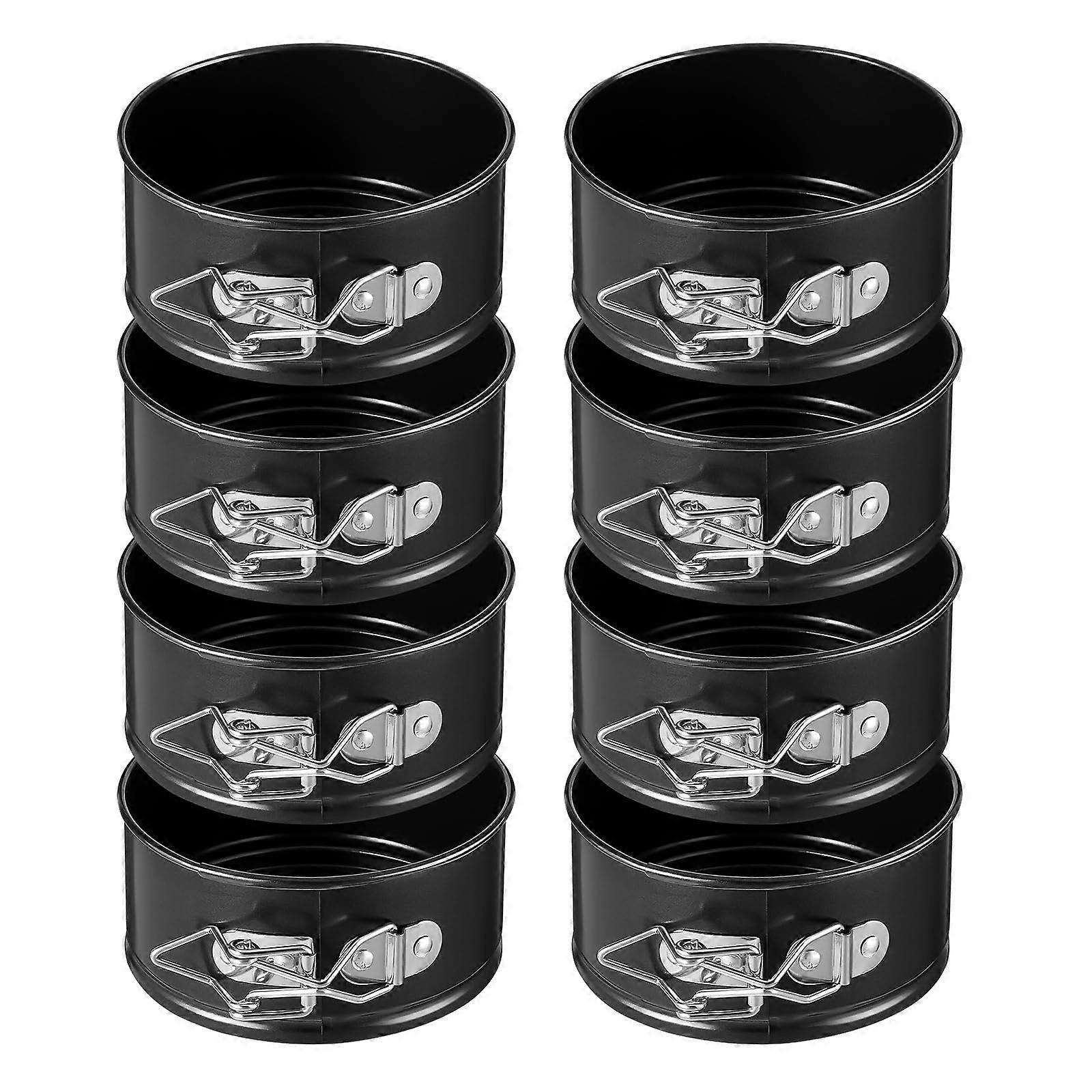 8 Pcs 4 Inch Nonstick Mini Springform Cake Pans Set, Leakproof Design with Removable Bottom