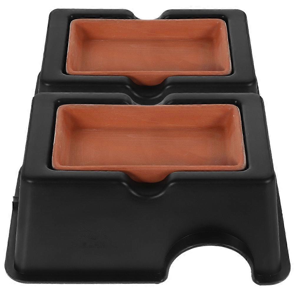 Reptile Humid Hideout Cave 2Pcs for Leopard Gecko and Turtle Tank