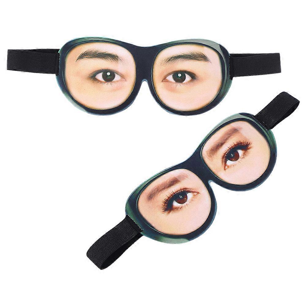 3D Eye Mask Soft Sleeping with Adjustable Strap 2Pcs Pack