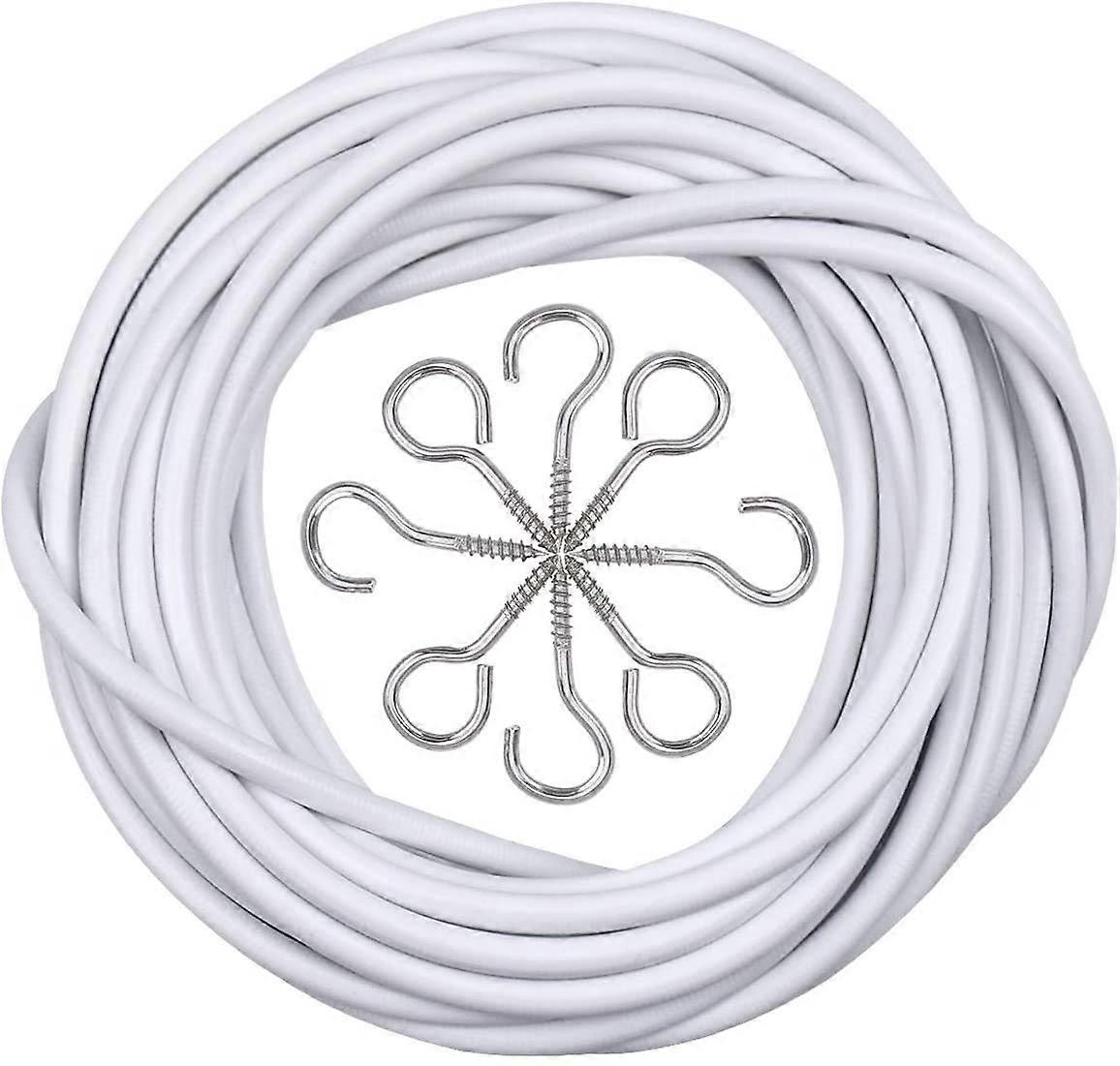 Curtain Wire with Hooks Set 5M Net Curtain Wire Kit for Adjustable Curtain Placement and Hanging