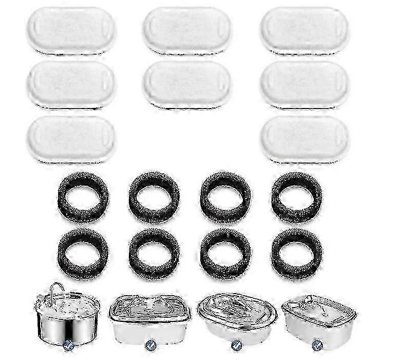 Automatic drinking fountain for cats with 108oz capacity and LED 2025