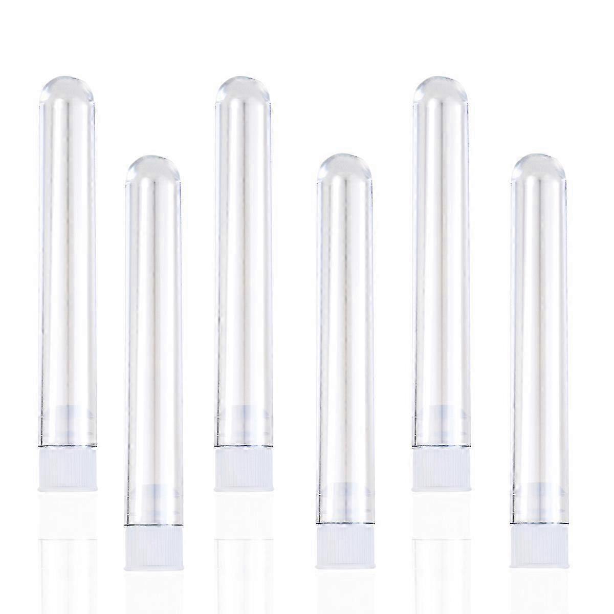 25pcs 5ml Plastic Sample Test Tubes Gift Tubes with Caps (Transparent) 25-26s