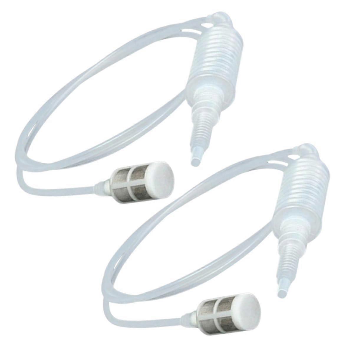 2pcs Reusable Wine Siphon Tube with Manual Flow Control for Home Beer Brewing Transfer