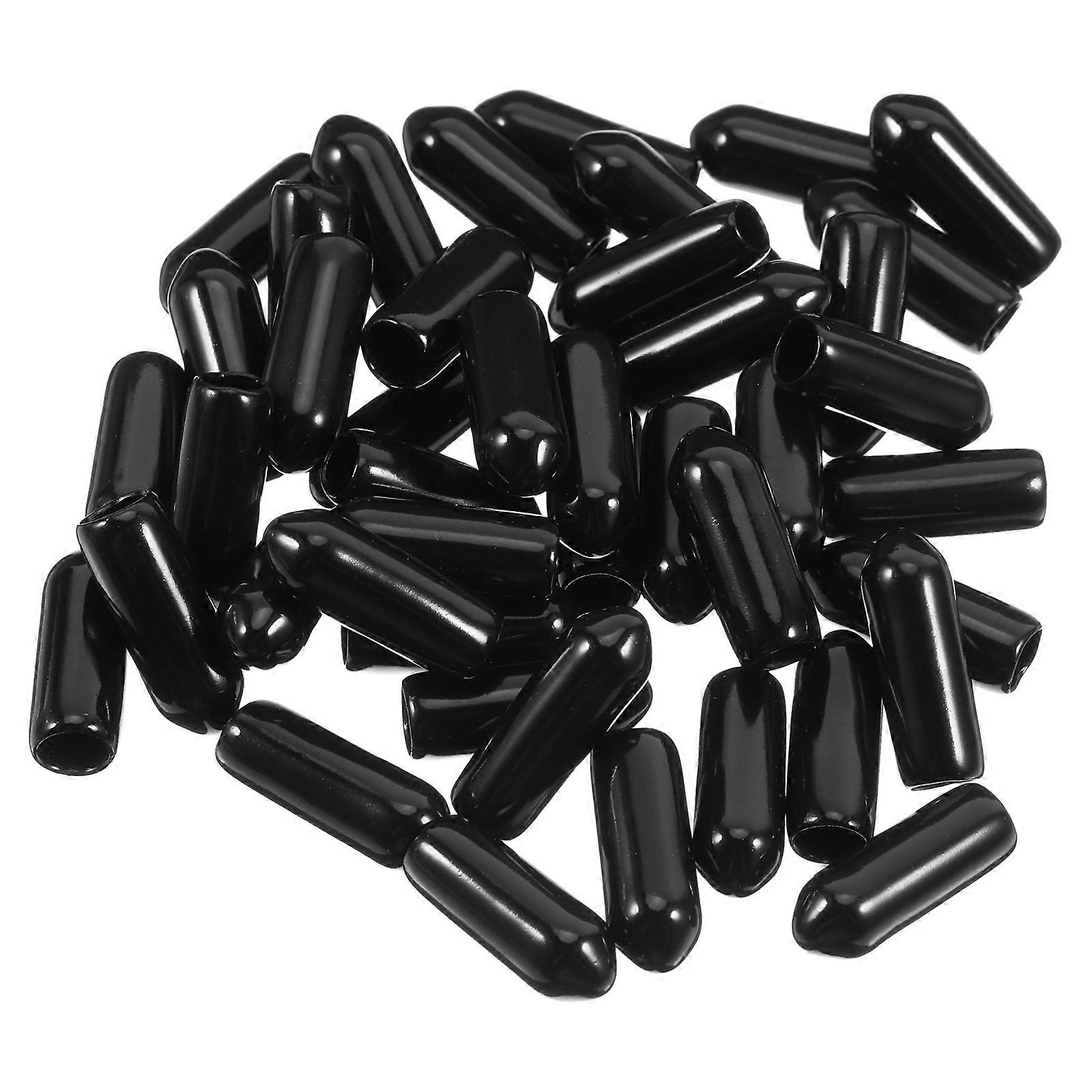 PVC Screw Thread Protector for Screw 100Pcs Black Flexible Bolt Wire Caps