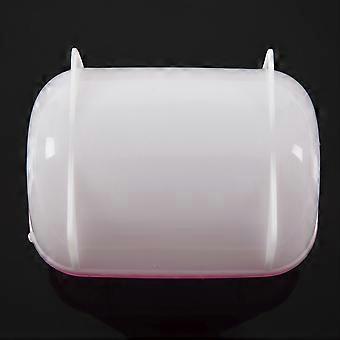4X Pink White Small Hamsters Bathing Sand Cage Pet Bathroom 10 x 7 x 7cm
