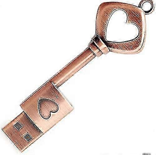 2025 32gb usb flash drive heart key-shape for external data storage