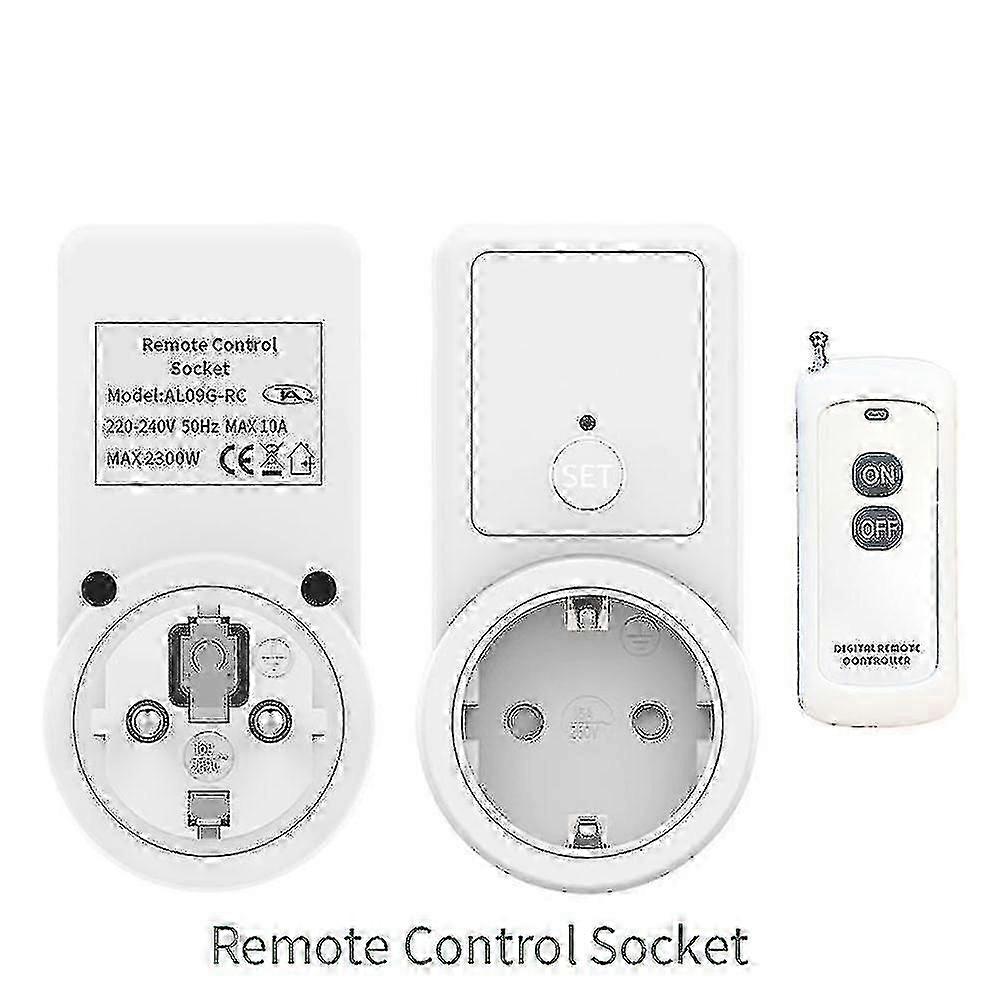 1-5x Wireless Smart Remote Control Switch Plug Socket Power Outlet Socket Eu Plug