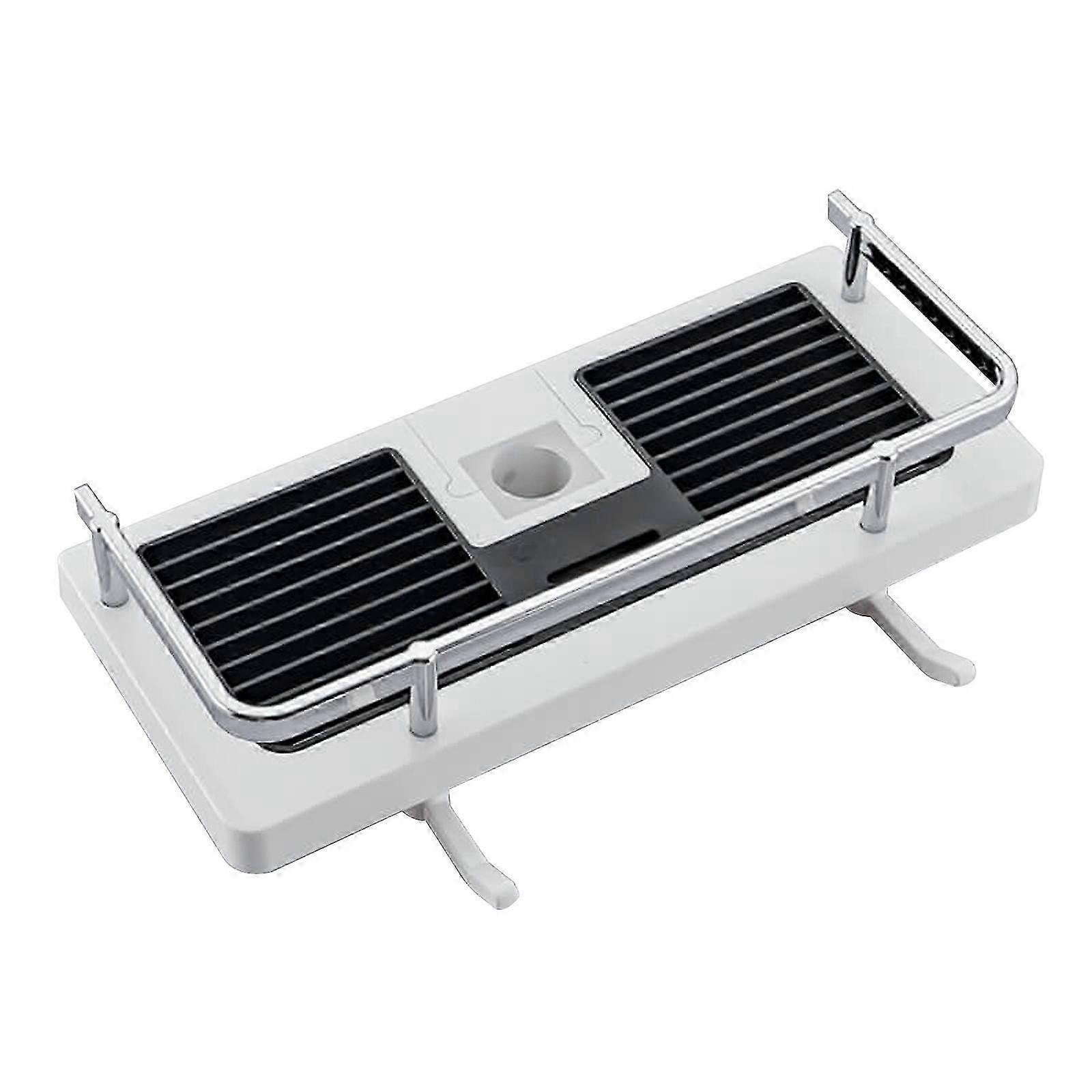 Shower Shelf with Tray and Hooks, Punch-Free Installation, Durable Material