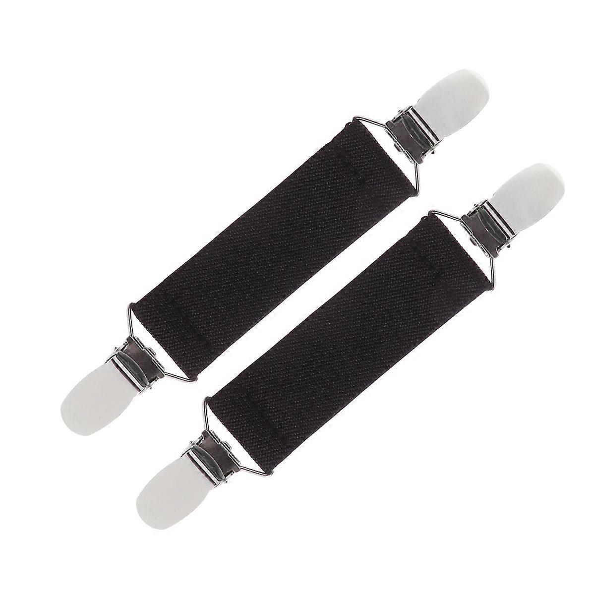 Black Fixed Buckle Bed Sheet Clips for Home Use 4Pcs Alloy Material