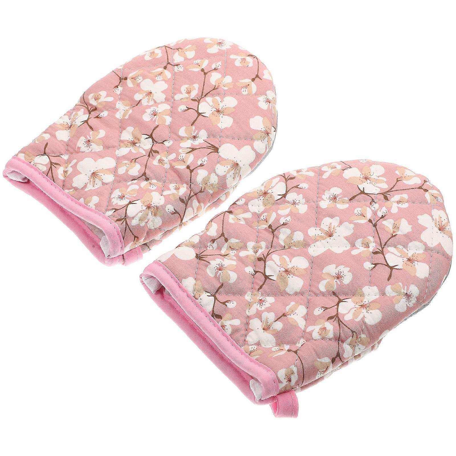 OvenGlovesHeatResistantKitchenOvenMittSimpleDesignThermalInsulationCotton707X511X118In2Pcs