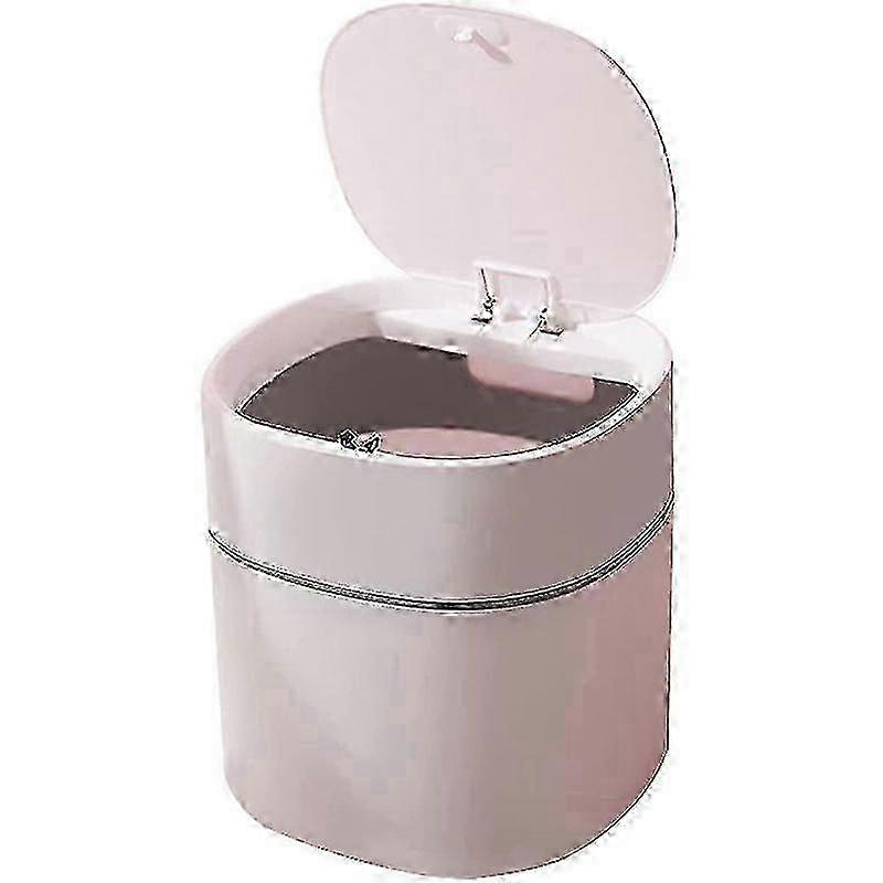 2026 Mini Trash Can. Desktop Waste Bin With Press-open Lid. Isolate 90% S. 5.5"