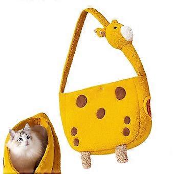 2025 Sac de voyage pour animaux de compagnie, petit sac de transport pour animaux de compagnie - conception girafe, sac de transport pour chien, sac de transport pour chat, sac de transport portable pour chats de petite à moyenne taille