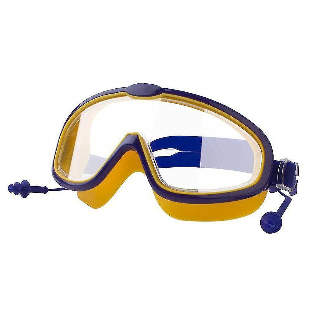 Outdoor Swim Goggles Earplug 2 In 1 Set For Kids Anti-fog Uv Protection Swimming Glasses With Earplugs