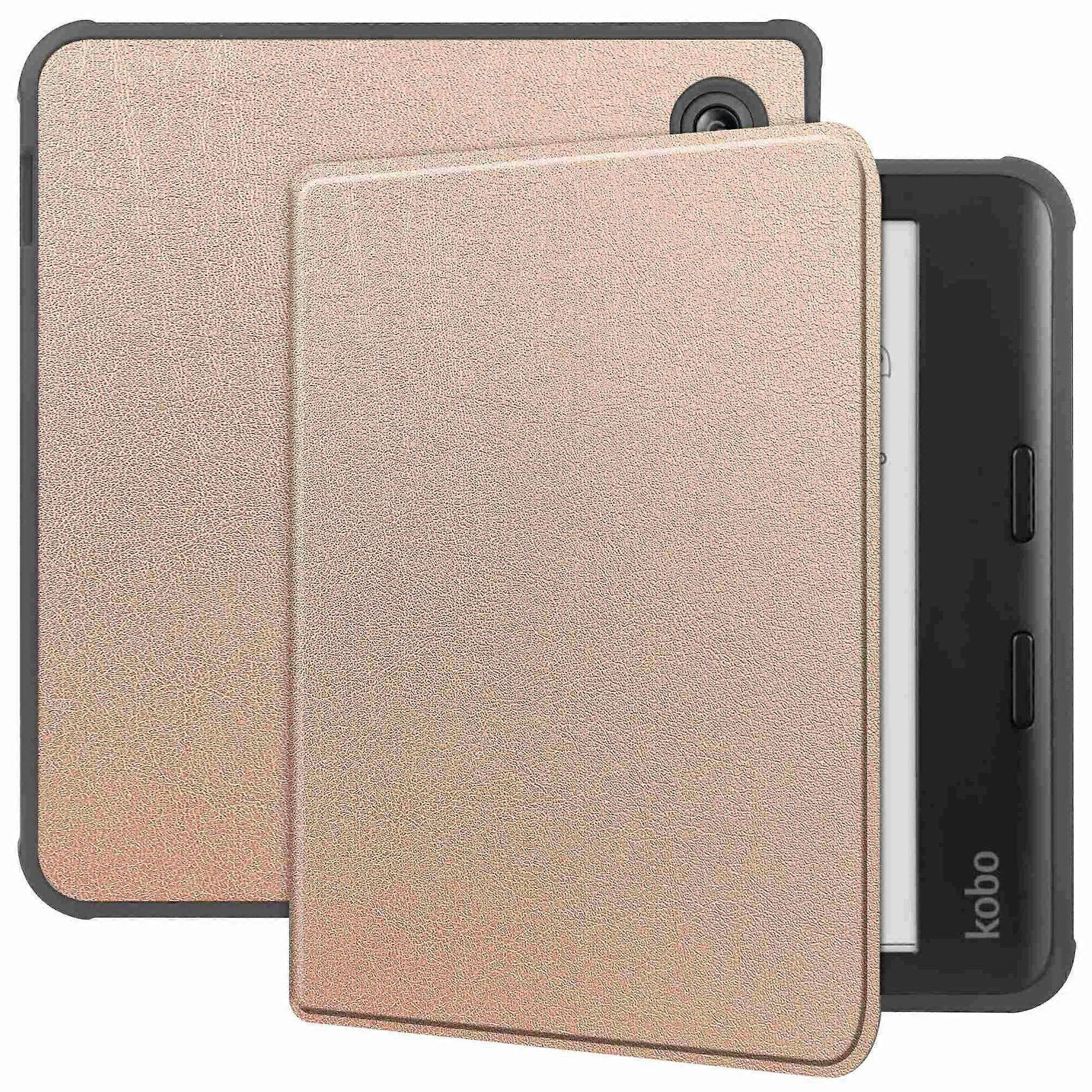 For Kobo Libra Colour Case PU Leather + TPU E-Reader Cover Support Auto Wake/Sleep