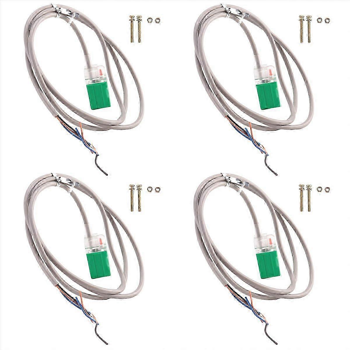 ABS Kare Endüktif Yakınlık Sensörü Anahtarı PL-05N, 5mm NPN NO DC 10-30V, 3 Kablolu, Vidalı 4'lü Paket