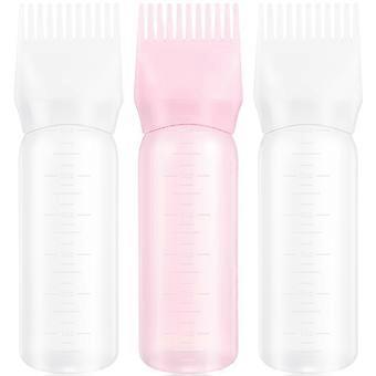 Washing Bottle Root Comb Applicator Bottle for Hair Coloring 3Pcs Set
