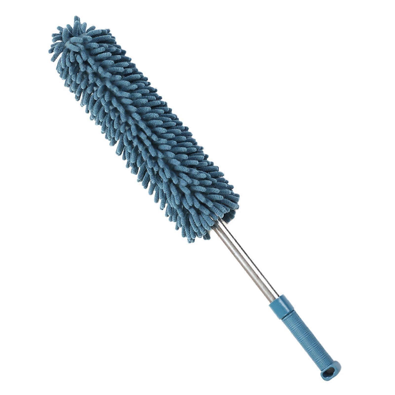Adjustable Extendable Dusting Brush for Home Furniture Bedding, Washable Reusable Navy Blue